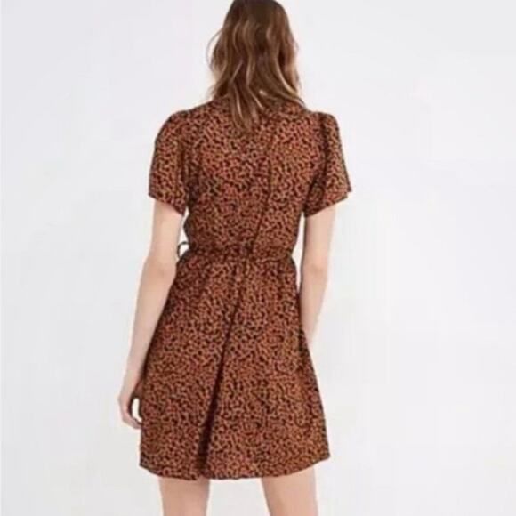 Madewell Wrap Leopard Mini Dress size XS - Picture 2 of 8